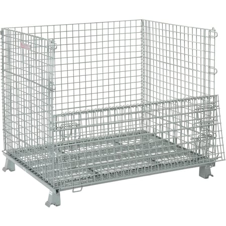 Global Industrial Wire Mesh Folding Container, 3000 Lb. Capacity, 48L x 40W x 42-1/2H 493394